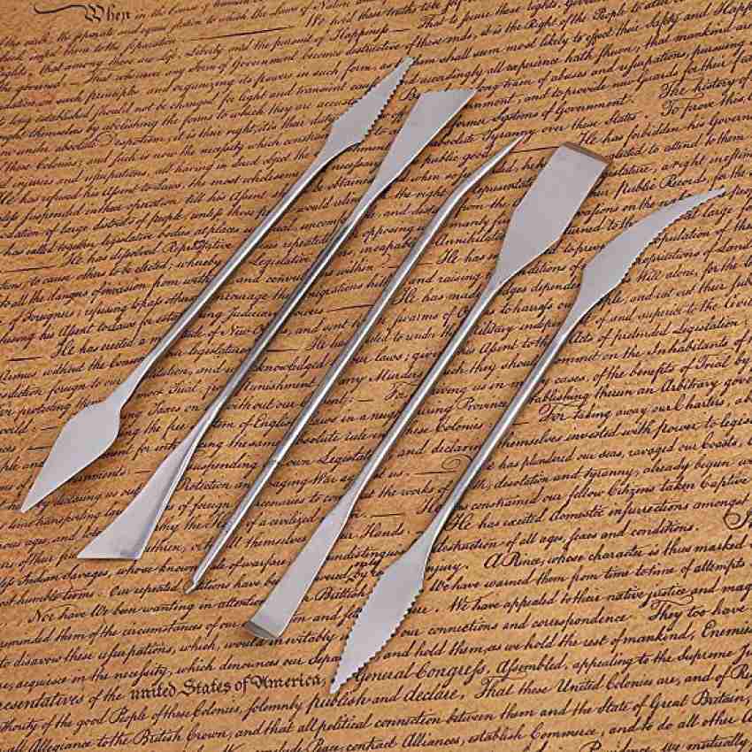 4 Pcs Stainless Steel Wax Clay Sculpting Kit Carving Tools
