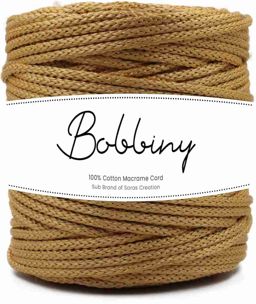 Braided Polyester Macrame Rope - Brown - 18