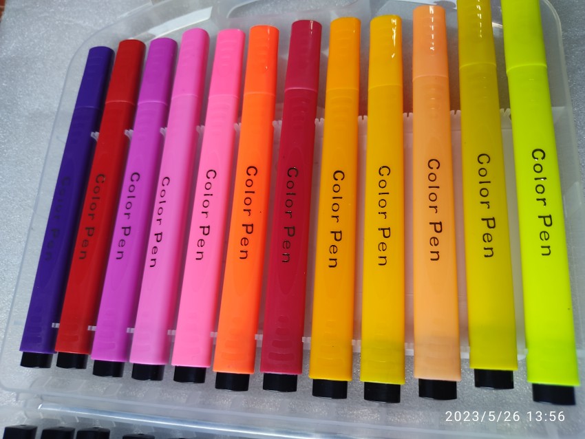 ORTHO SPARK Heeva Creation Colorful Washable Water Color Pen Set for Paint  & Design - 24 Pcs Color Marker for Kids Triangle Shaped Color Pencils (Set  of 24, Multicolor) : : Home & Kitchen