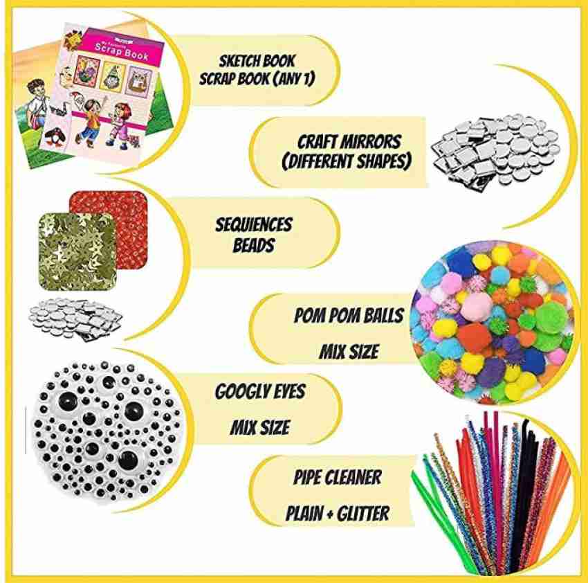 KHUSHA CREATIONS Pipecleaner kit with pipecleaners,pom pom crafts and  goggly eyes - Pipecleaner kit with pipecleaners,pom pom crafts and goggly  eyes . shop for KHUSHA CREATIONS products in India.
