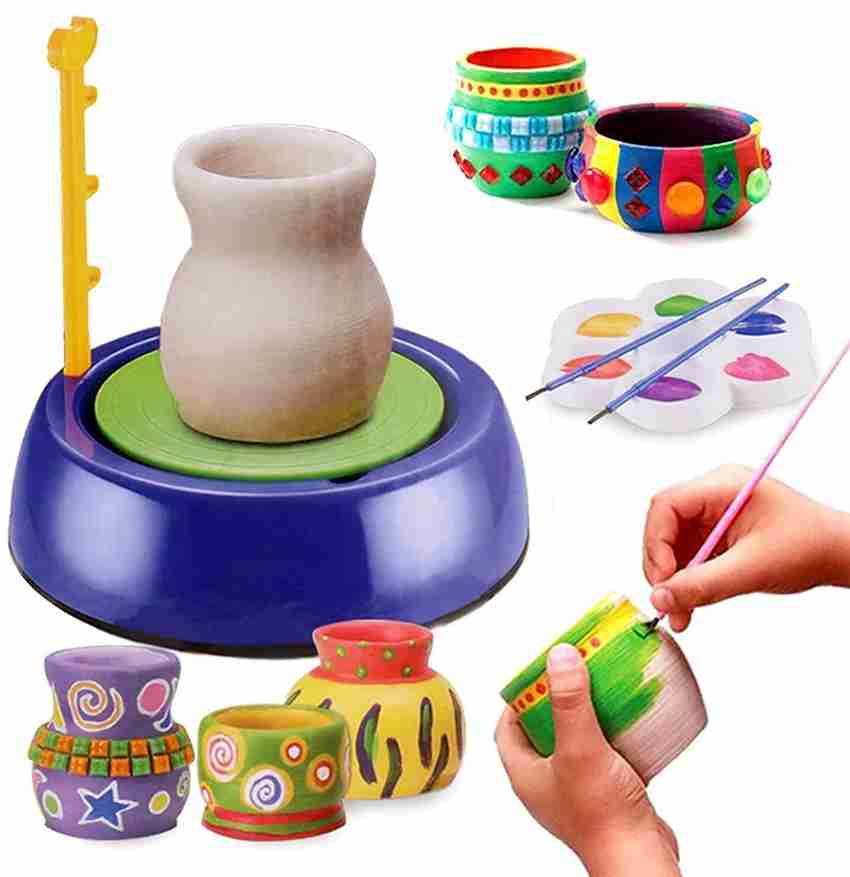 FunFlickers Kids Pottery Wheel Kit Battery Operated Pottery