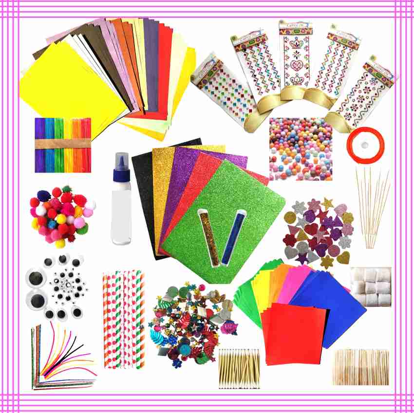 hobbyhut School Art and Craft Kit for Girls and Boys 400 Pieces Craft Supplies School Art and Craft Kit for Girls and Boys 400 Pieces Craft Supplies shop for hobbyhut products in