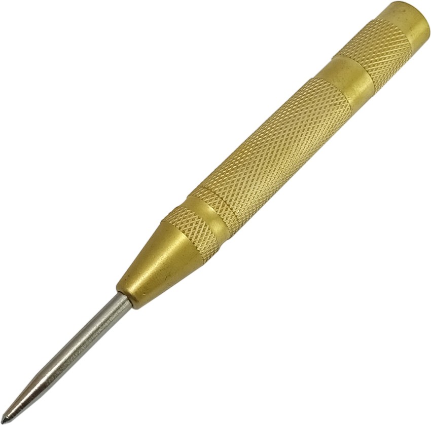 HAMMER MAN Automatic Center Punch Brass/Brass Plated Spring Loaded  Automatic Centre Punch - Automatic Center Punch Brass/Brass Plated Spring  Loaded Automatic Centre Punch . shop for HAMMER MAN products in India.