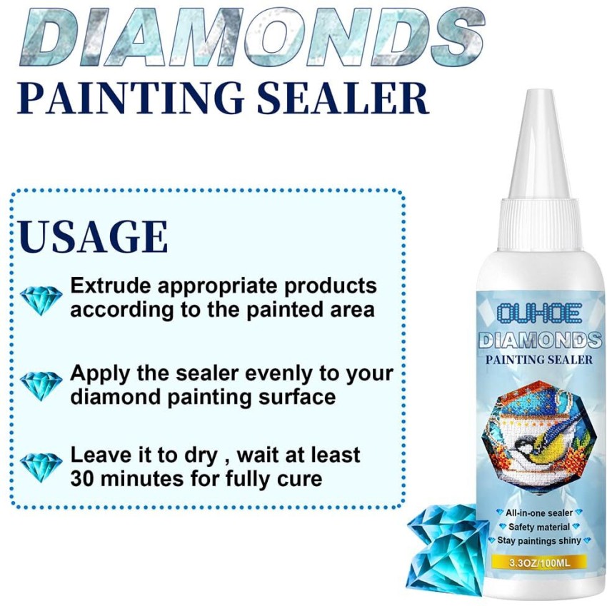HASTHIP Diamond Painting Sealer, 100ML 5D Diamond Painting Glue, Permanent  Hold & Shine - Diamond Painting Sealer, 100ML 5D Diamond Painting Glue,  Permanent Hold & Shine . shop for HASTHIP products in