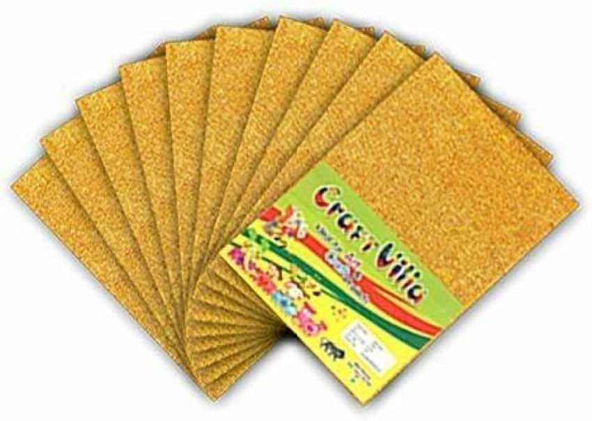 Gold Glitter 10 Pack 12 X 20 EVA Foam Sheets Arts and Crafts 2MM Thickness  