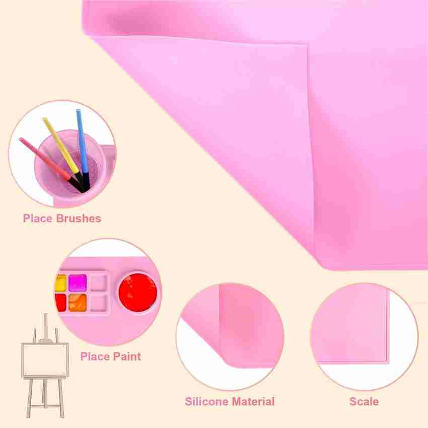 GOPINATH AUTOLINK 1pcs Pink Silicone Painting Mat for Arts and Crafts Play  Doh and Clay for Kids - 1pcs Pink Silicone Painting Mat for Arts and Crafts  Play Doh and Clay for