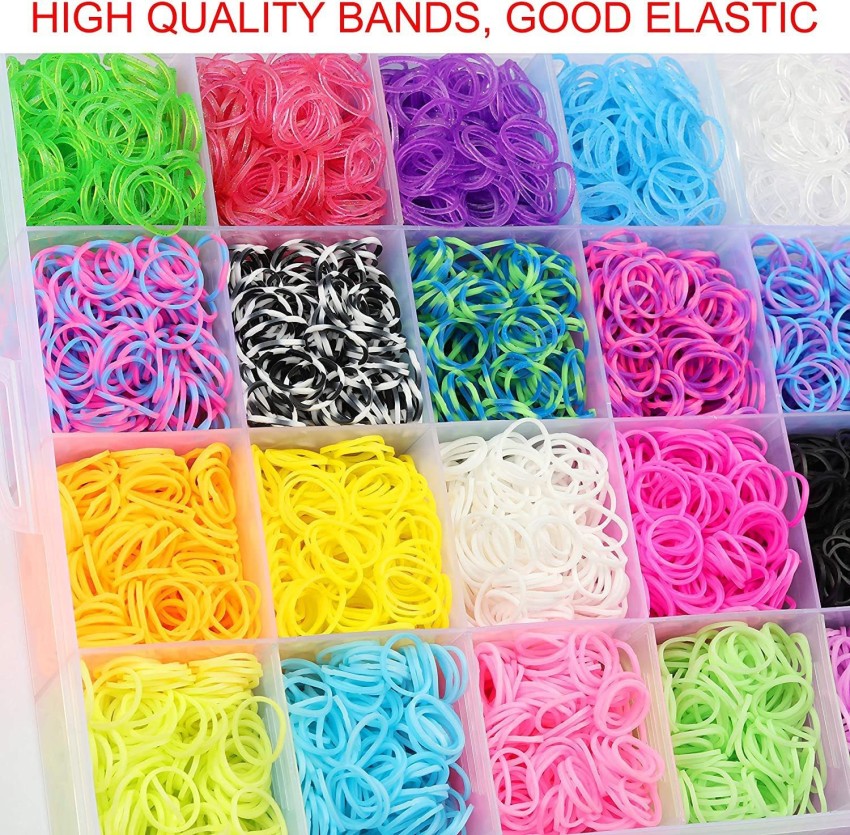 600 Elastic Different Colors Rubber Loom Bands Bracelet Children's Homemade  Bracelets DIY For Loom Wrist Bracele