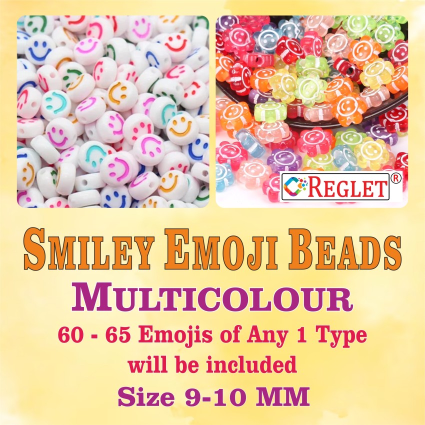 REGLET 650 Square Letter Beads & 65 Emojis for Art & Craft