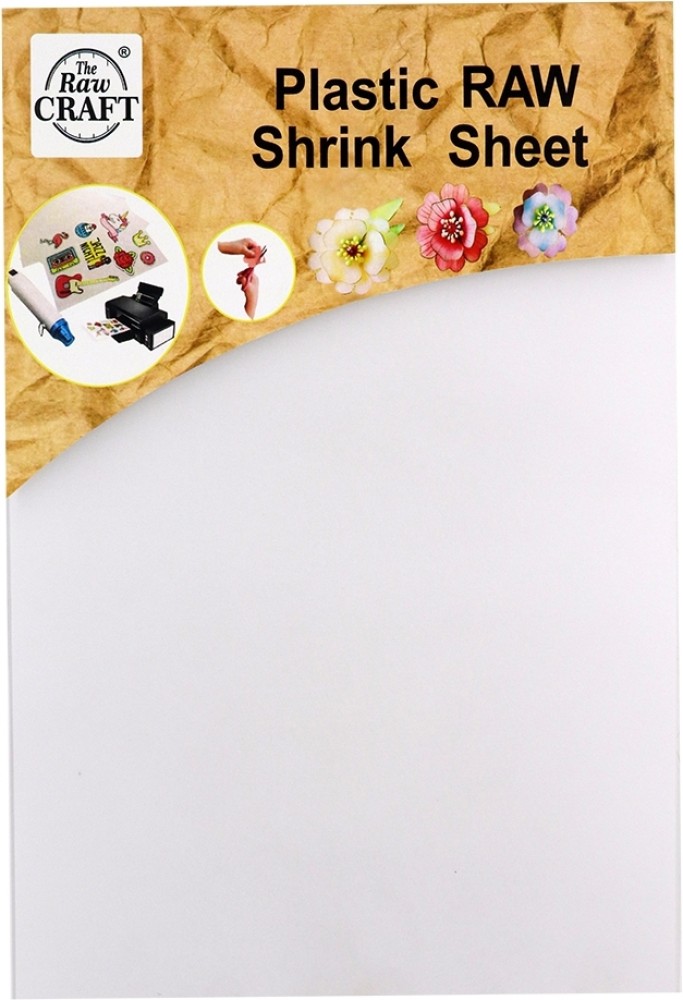 10 Pcs Frost Shrink Art Plastic Clear Shrinkable Sheet A4 Paper