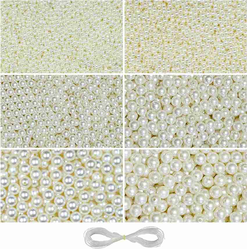White pearl shop beads in bulk