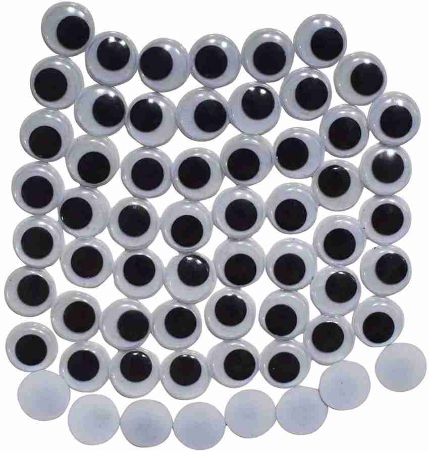 ASIAN HOBBY CRAFTS Googly Moving Eyes, Black/White (200 Pieces