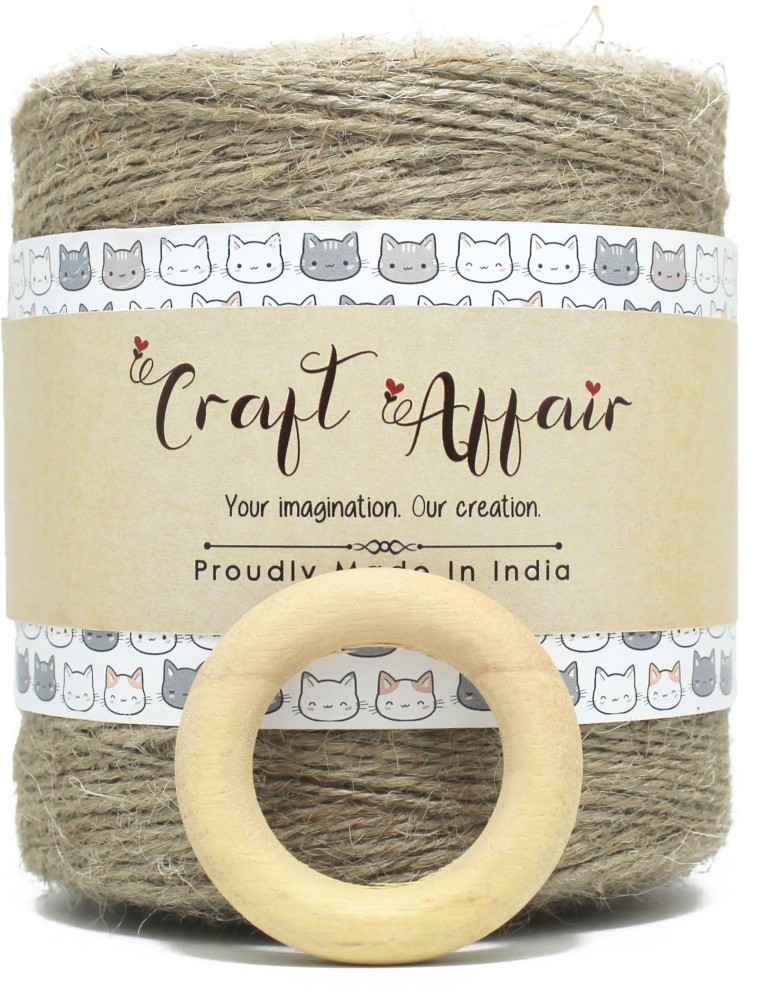 Craft Affair 250meter 2mm jute twine strong thick rope roll for