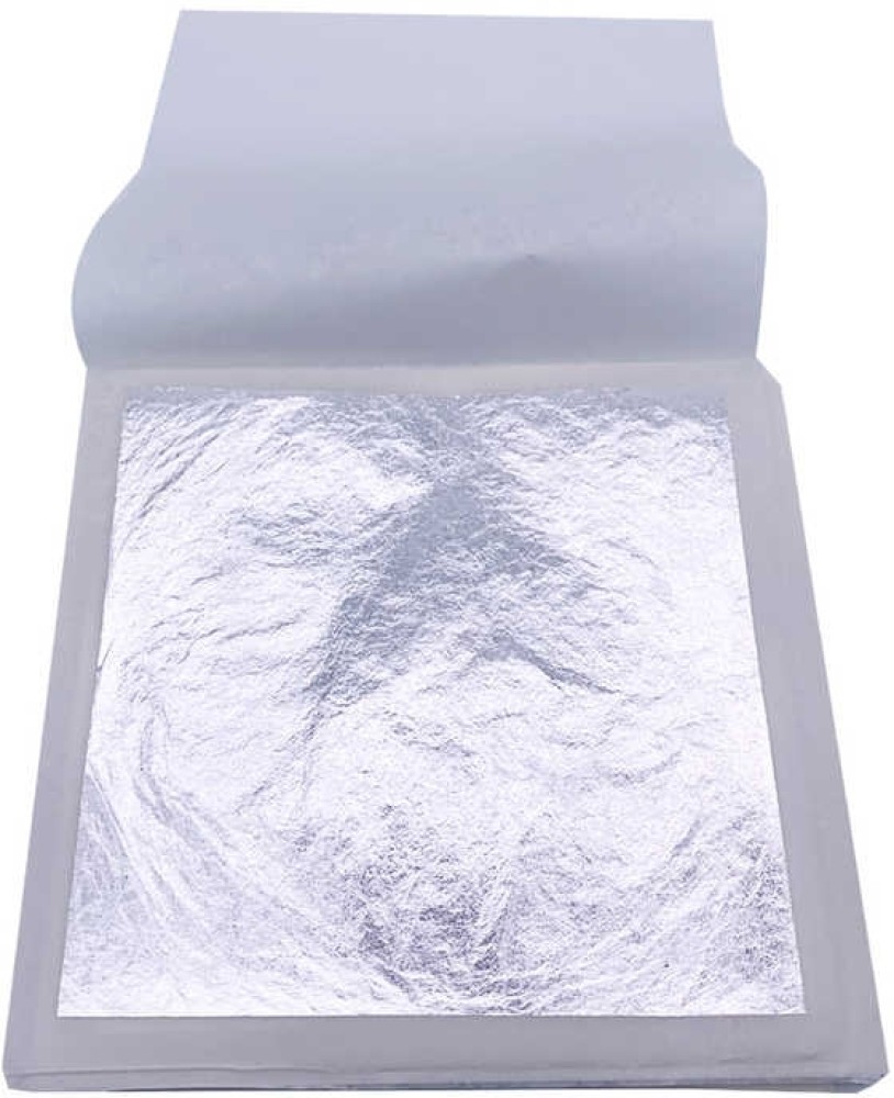 Buy GSWC Edible Silver Leaf for Cakes Bakers Facial and Sweet Royal Drinks,  4 x 6 inch (Pack of 35) Online at Best Prices in India - JioMart.