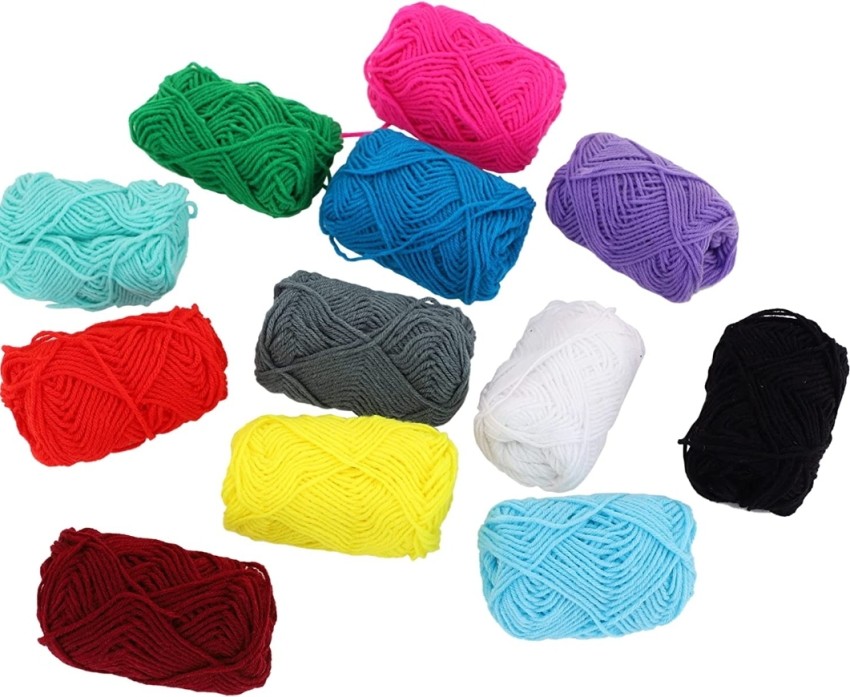12pcs Multicolor Yarn Knitting Supplies , Crochet Craft For
