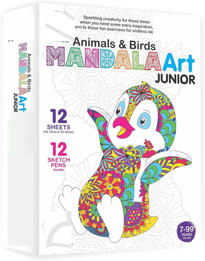 Neon Fashion Mandala Art Kit for Adults - Mandala Colouring Art