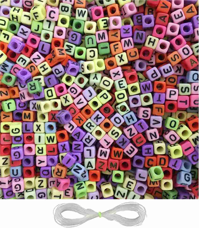 Square letter beads shop