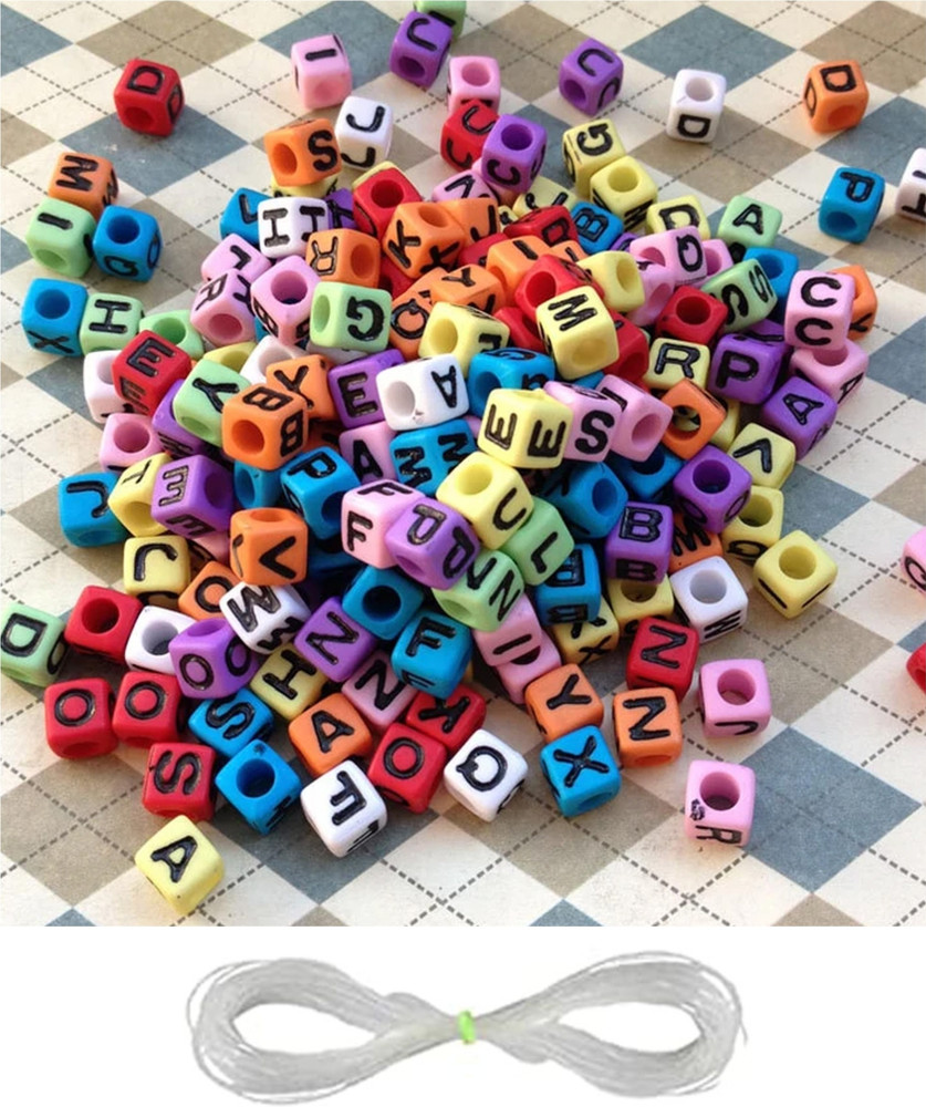Square letter beads on sale