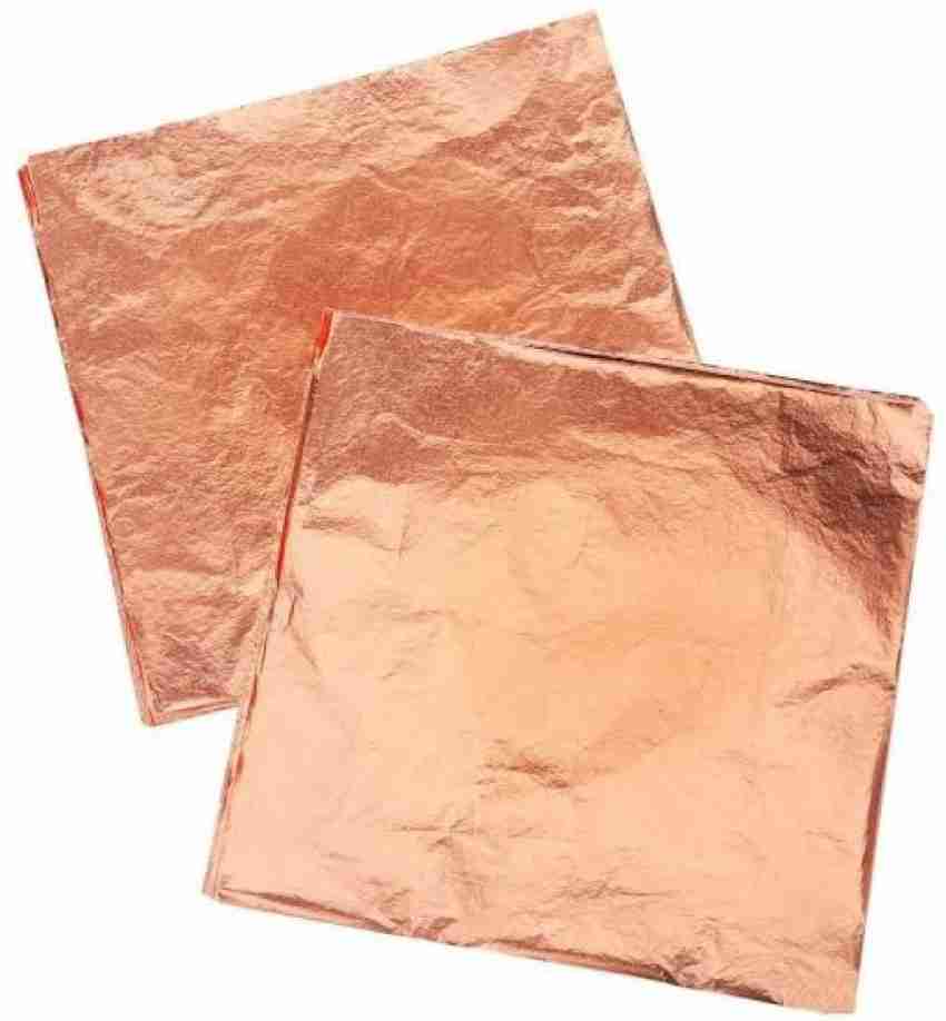 Glossy Square Copper Leaf Sheet, For Decoration, Thickness: 0.05 mm at best  price in Thane