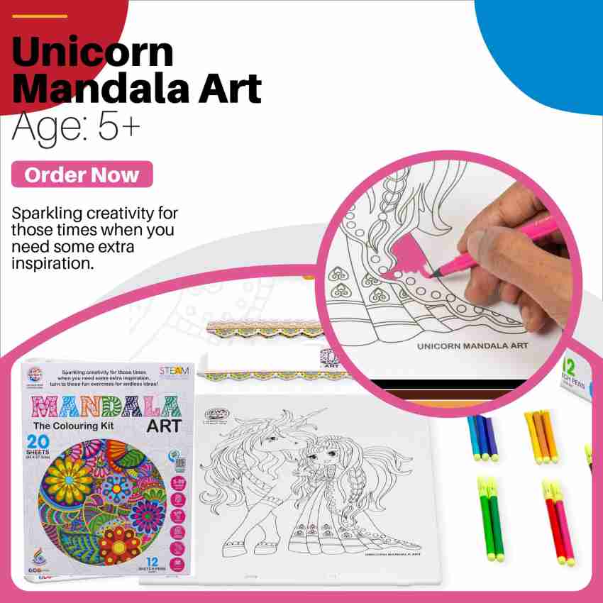 RATNA'S Mandala art A perfect Coloring kit for all ages (1069) - Mandala art  A perfect Coloring kit for all ages (1069) . shop for RATNA'S products in  India.