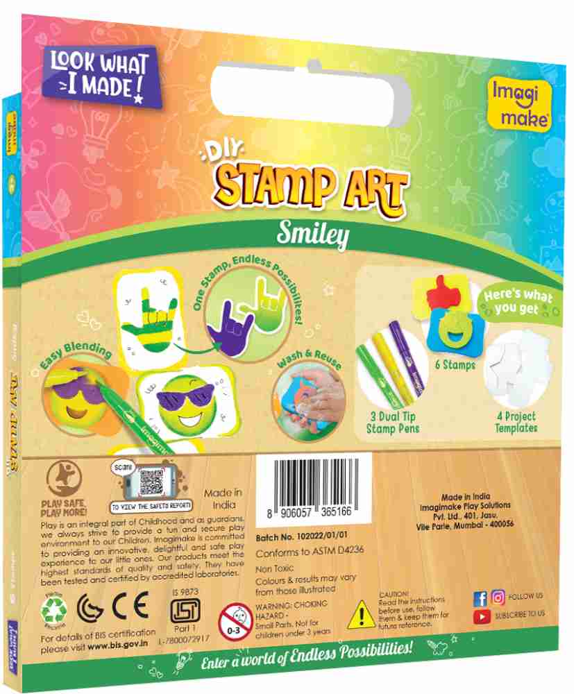 Imagimake Stamp Art-Food Coloring and Stamping Set, Child Age Group: 4 - 8  Years