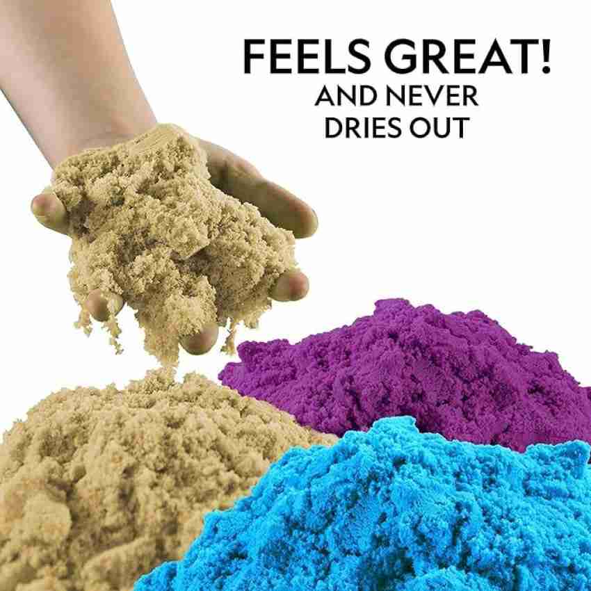ZUVILIKA Reusable Kinetic Moving Sand Colorful Clay Sand (500