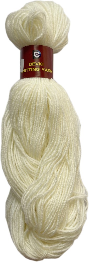 devki knitting yarn 100% ACRYLIC YARN. IVORY AND BLACK COLOR MIX