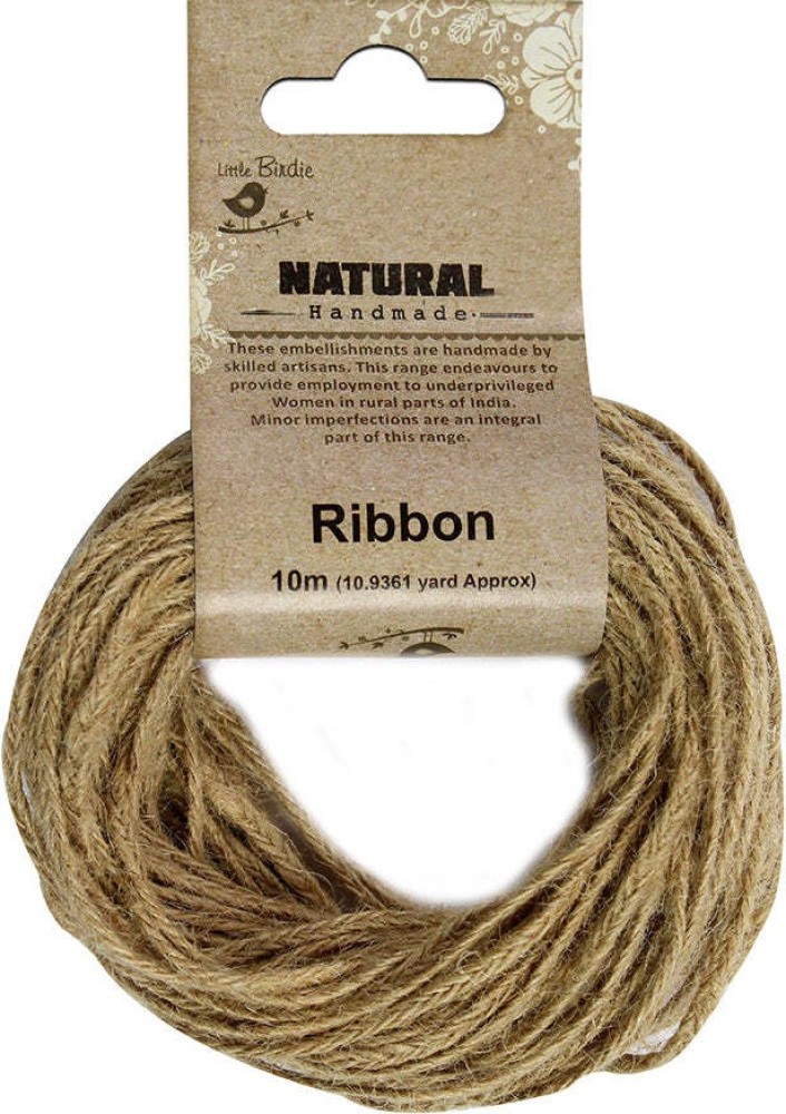 3 mm natural jute twine, 4 ply, for gift wrapping, bouquet preparation