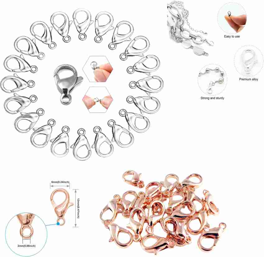 Honbom Lobster Clasp Jewelry Hook for Necklace Bracelet(200Pc Rose