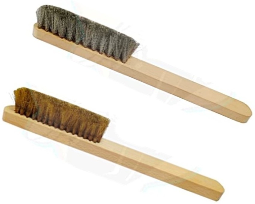 HAMMER MAN Brass Bristle Brush for Cleaning Shining Texturing and