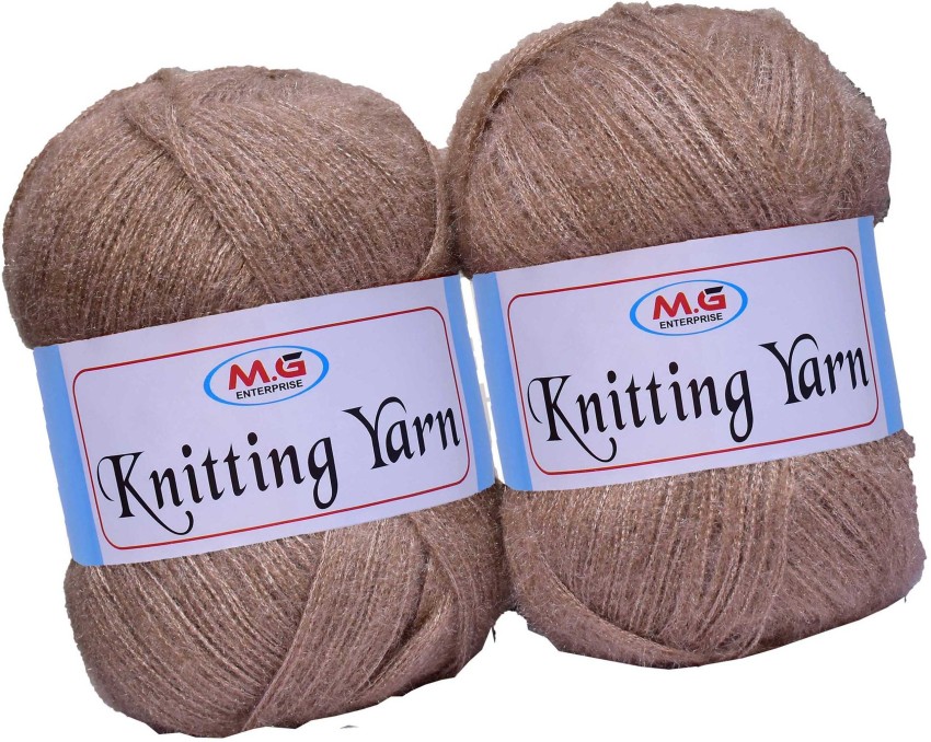 M.G Enterprise Knitting Wool Yarn, Soft Fancy Feather Wool Pink