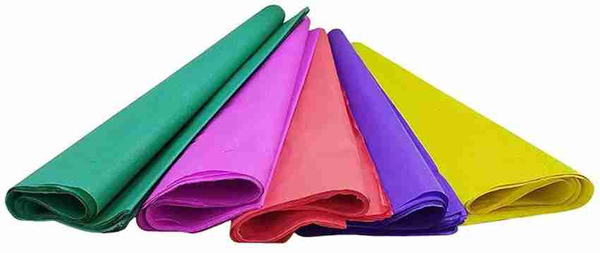 PRANSUNITA 120 Sheets Colored Tissue Paper Kite Making 5 Solid colors -20  gsm - 120 Sheets Colored Tissue Paper Kite Making 5 Solid colors -20 gsm .  Buy Colored Tissue Paper Kite