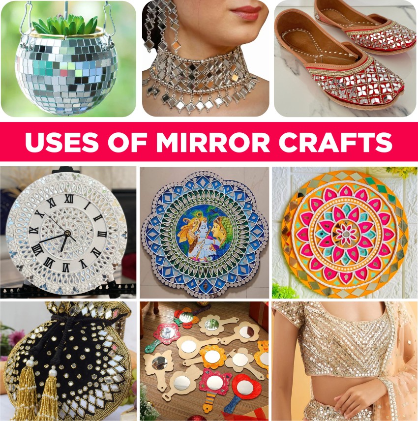 Mirror For Craft Work ( Pack Of 2000 Mirrors ), Lippan Art