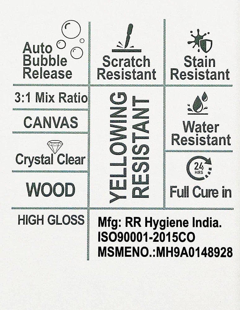 Époxy - Kit complet de résine époxy - 400 ml - Transparent