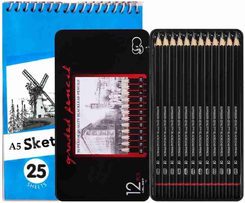 H&B 48PCS Pieces Sketch Color Lead Set pencil drawing ideas, Sketch Pencil