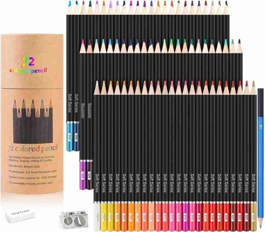 ThEast 72 Colored Pencils for Adult Coloring Book, Premier Coloring Pencils  Set, Artist Soft Core Oil Based Color Pencil