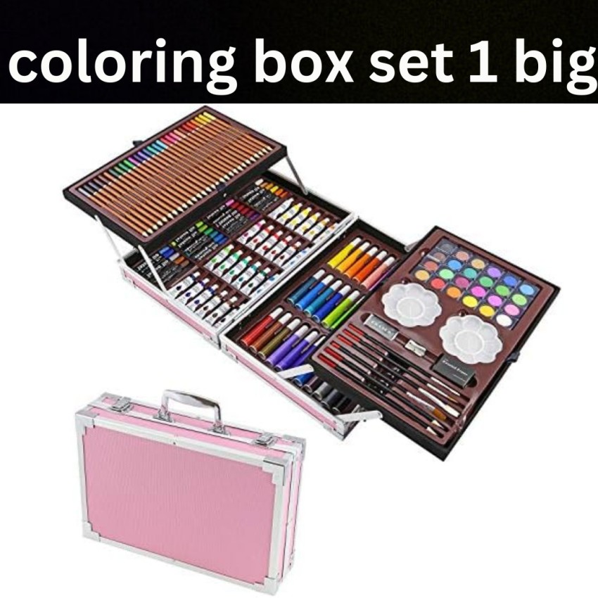 145-Piece Art Drawing Set Artist Sketch Kit Paint Pencil Pastel Wood Case  Box