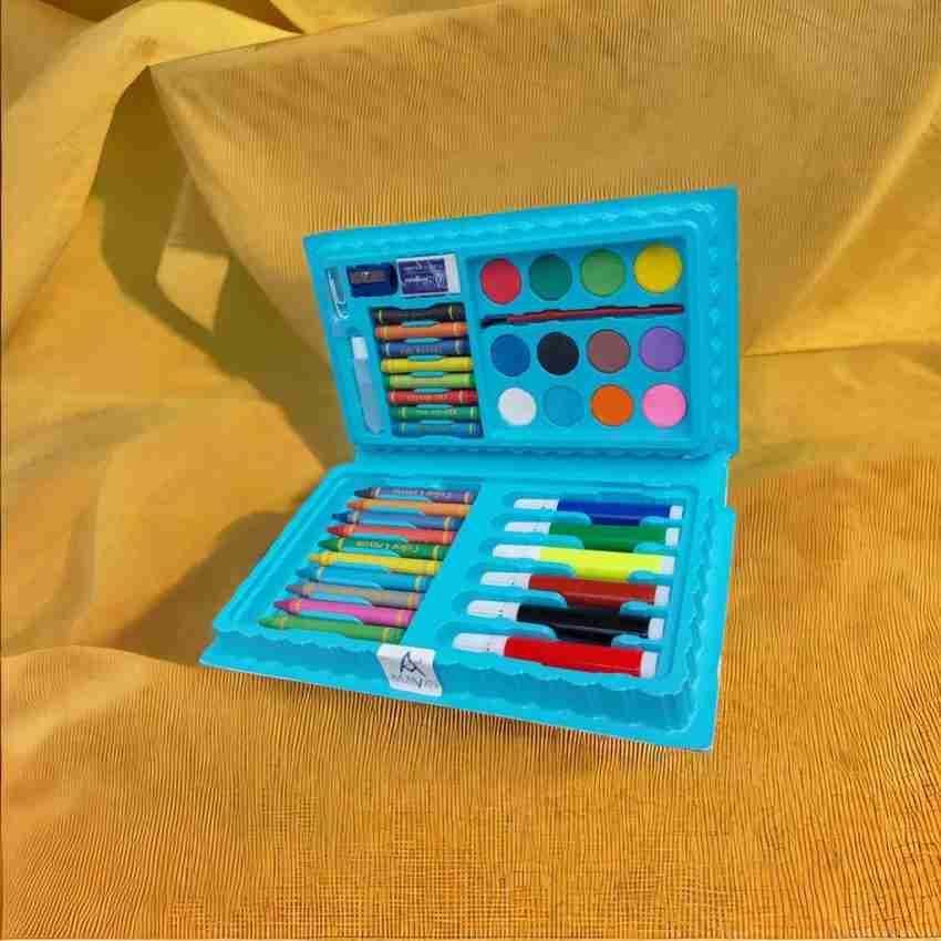 COLOR SET - CRAYONS & WATER COLORS SET 42 PIS COLORING SET