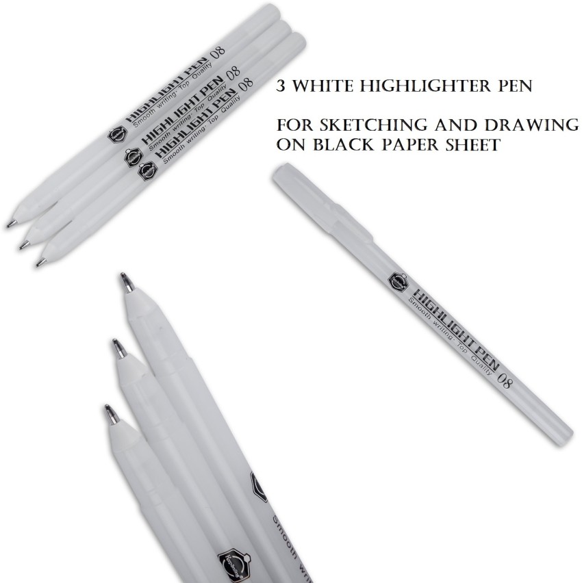 DGV  White Charcoal Pencils Sketch Highlight Pencil Pen Charcoal White  Sketch Pencil Painting Special White