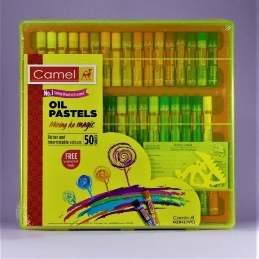 Camlin DRAWING KIT WITH OIL PASTELS 50 SHADES SET FOR  STUDENTS - ART SET