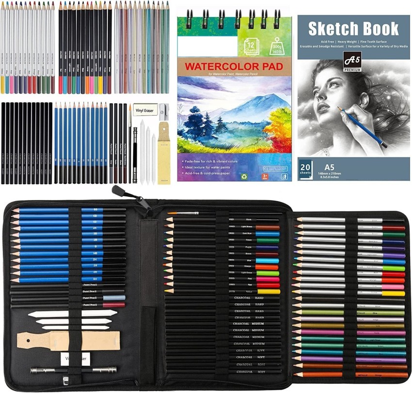 Wynhard Drawing Set Sketching Pencil and Sketch Pencil Set Charcoal Pencil  Set Drawing Art Kit Set
