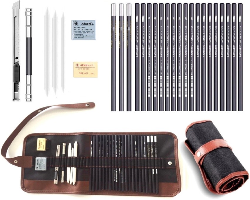 29PCS Professional Drawing Artist Kit Set Pencils And Sketch