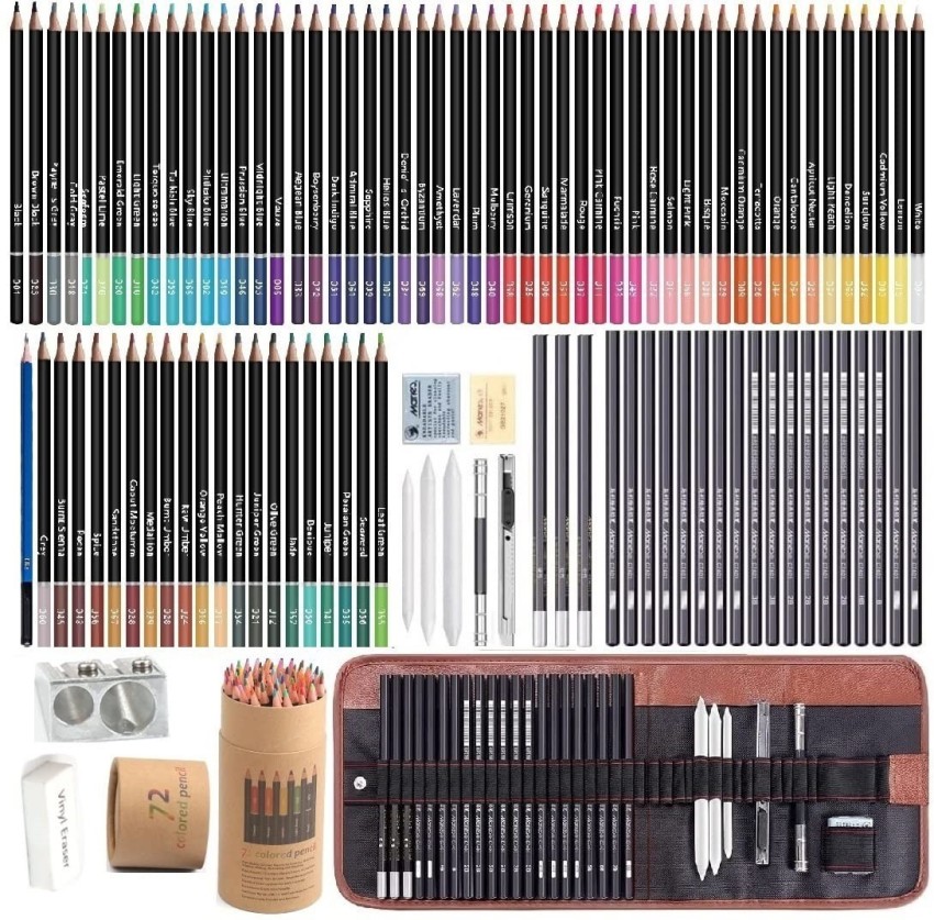 Corslet Drawing Pencils and Sketch Kit, 35 Pcs Professional  Sketch Pencils Set Art Set - Charcoal Drawing Pencil Set