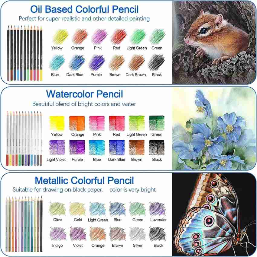 Soucolor 71 Piece Drawing Pencil Artist Kit Art