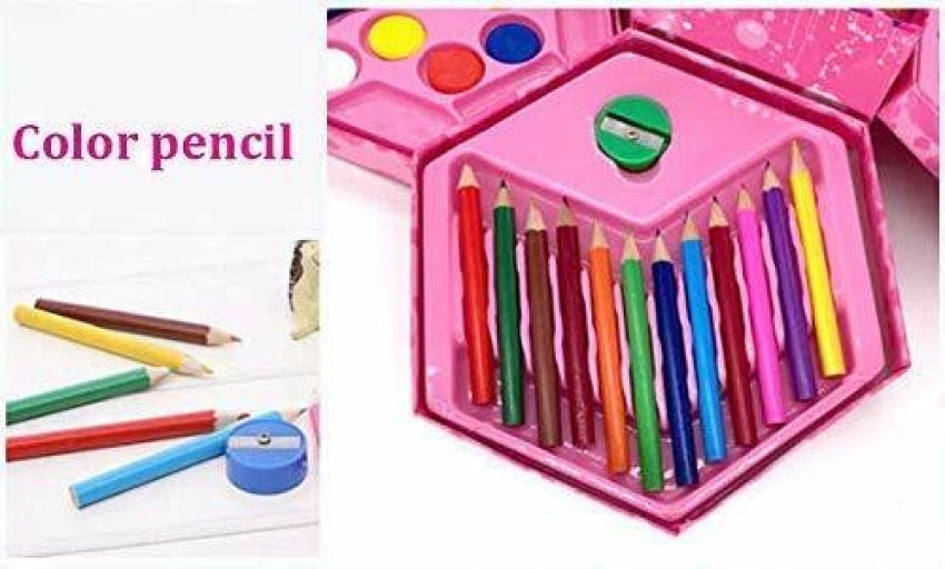 Toy Imagine 68 Pcs Colour Set for Kids 12 Color Crayon 8 Sketch Pens 8  Color
