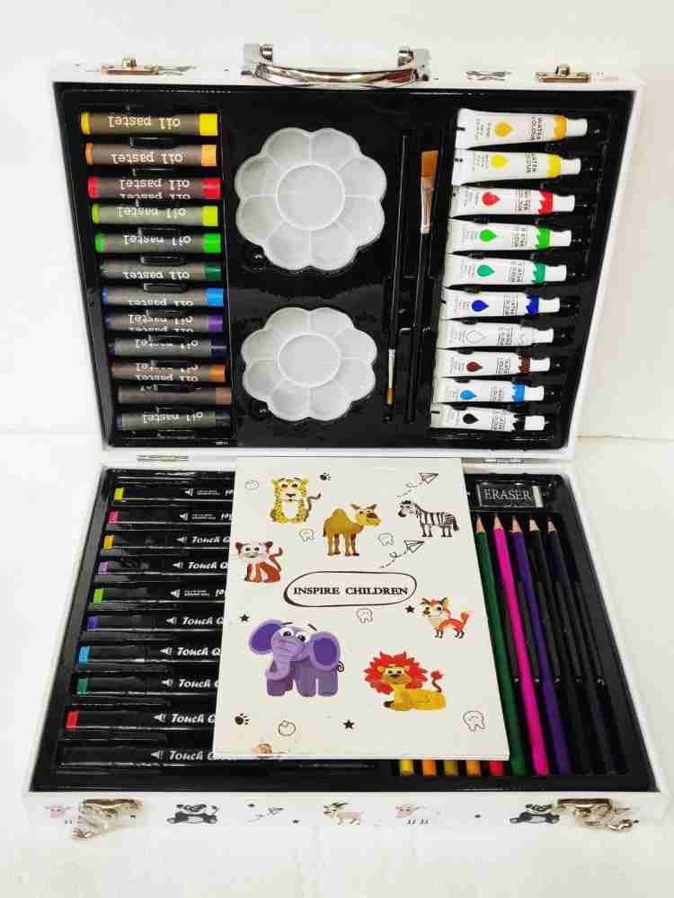 KRISHNA Unicorn Art Drawing and Painting Set with Aluminum  Box for Kids (145Piece) - ART SETS FOR KIDS