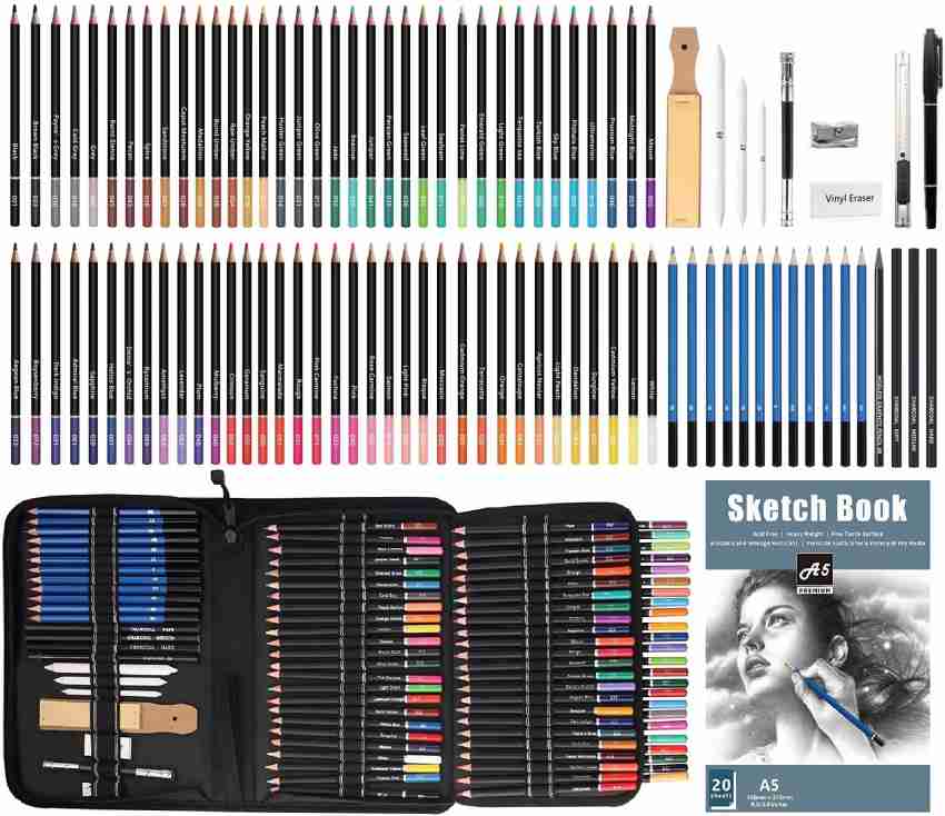 96 Pcs Professional Drawing and Sketching Colored Pencils Set