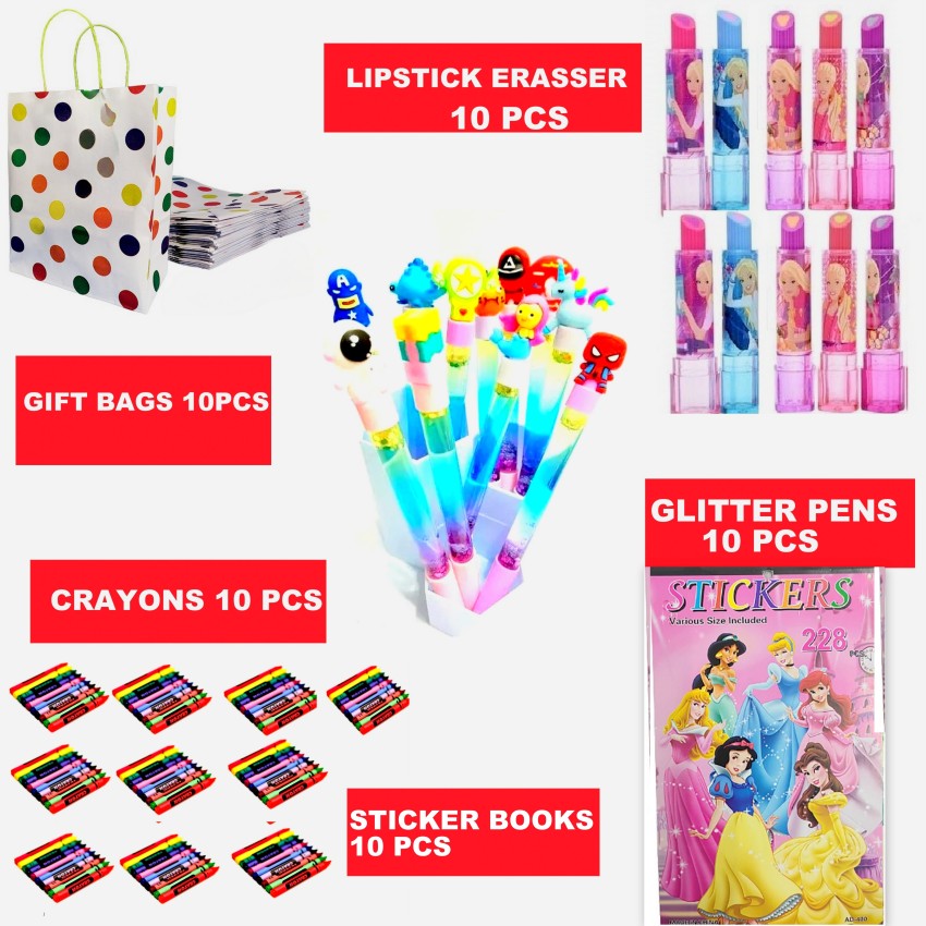 utsub Birthday Return Gifts for kids Bulk Combo pack of 10  Girl Theme Party - gifts set