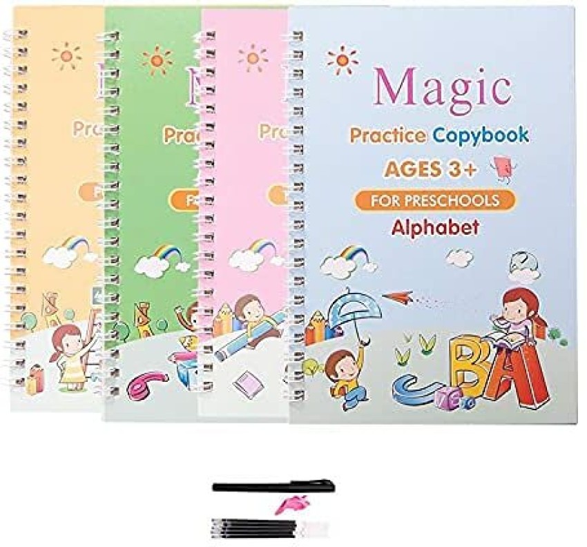 4 Books/Set Children's Groovd Magic Copybook Grooved