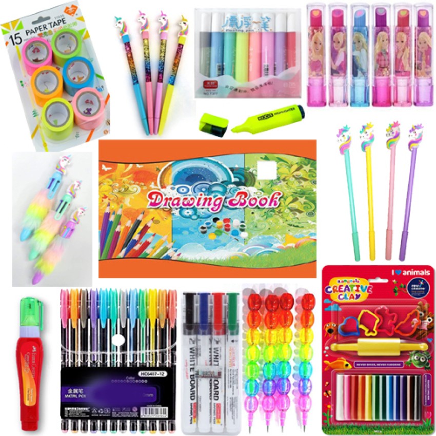 YAKONDA Art Set/Craft Kit/Art&Craft Kit/Oil Pastels/Clay/Glitter  Pen - Art Set/Craft Kit/Art&Craft Kit/Oil Pastels/Clay