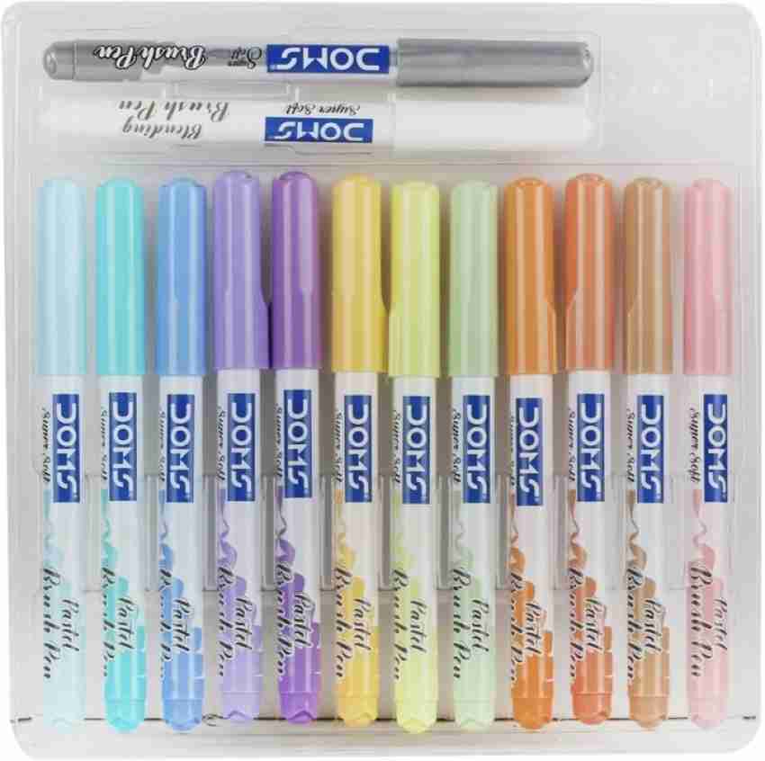 DOMS Pastel Brush Pen 14 Shades Tip Nib Sketch Pens (Set of  1, Multicolor) - BRUSH PEN